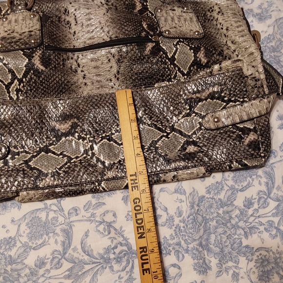 Like New: Python Faux Leather Zippered Bag - Picture 4 of 9